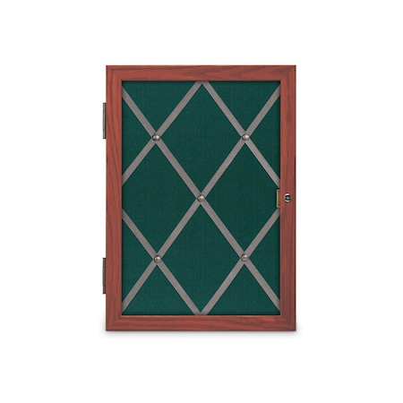 United Visual Products Sliding Door Wood Corkboard, 96"x36", Cher UV9006OCS-CHERRY-CORK